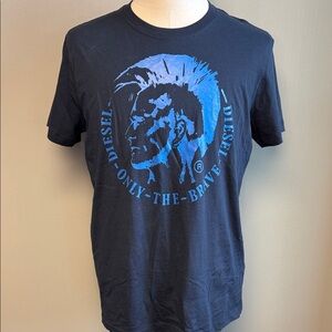 Diesel “Only The Brave” Graphic Tee | Blue | Size XL | 100% Cotton